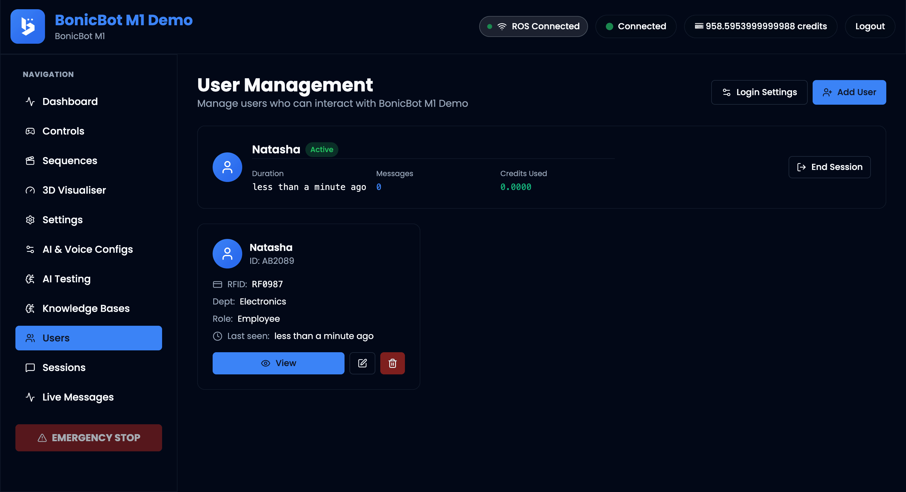 Active User Session
