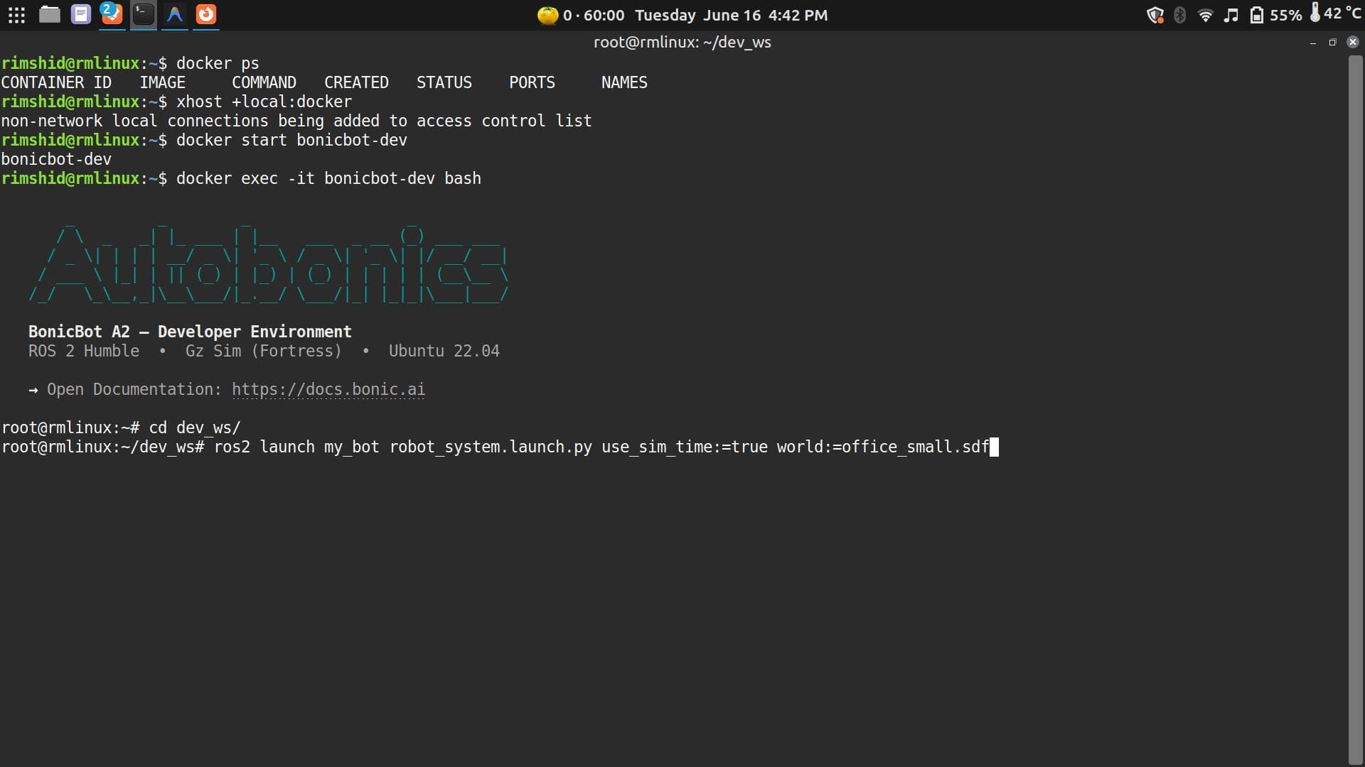 Complete cmd to spawn Bonicbot in a custom world