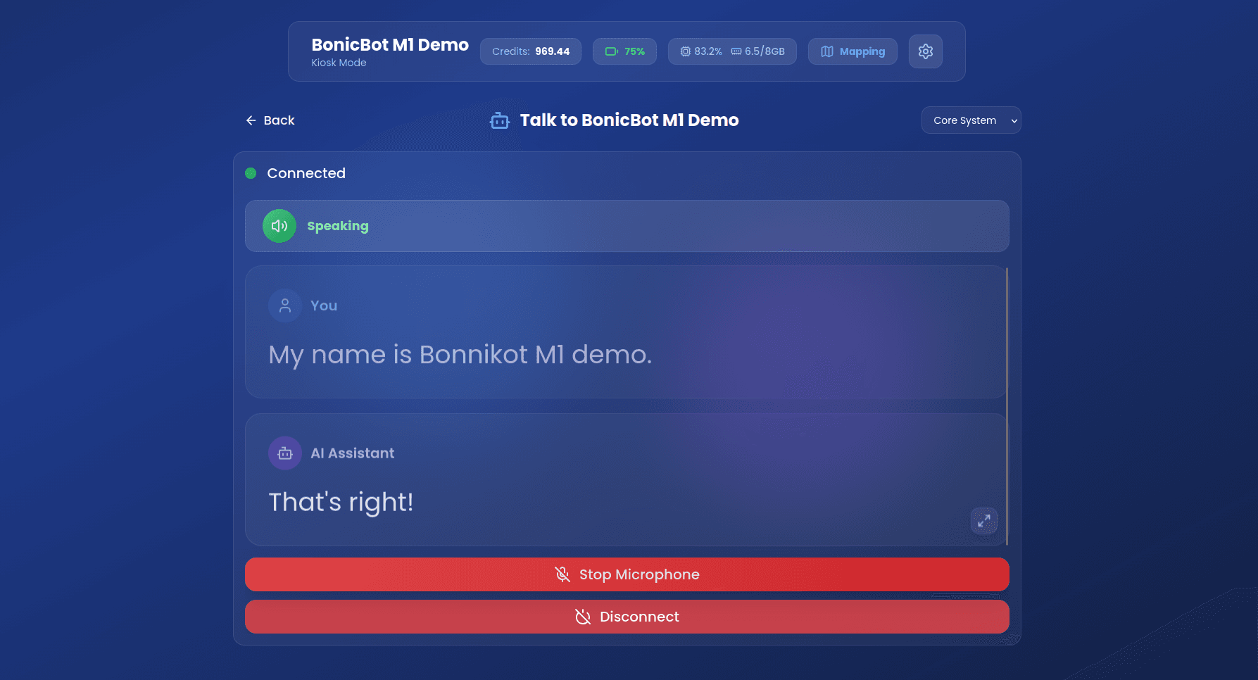 Core System - Connected