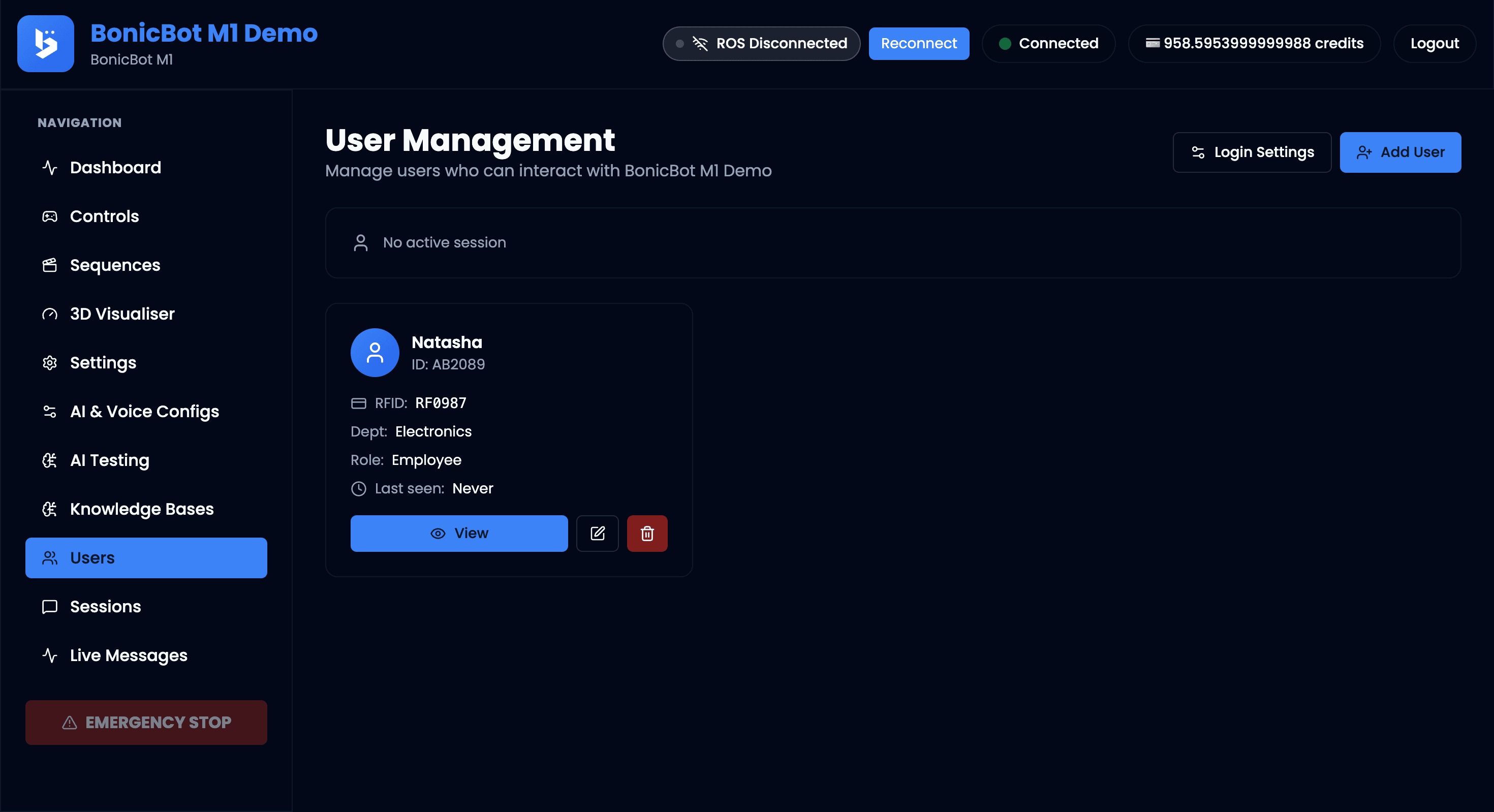 Created User