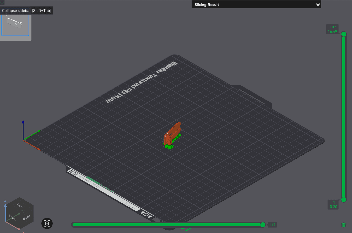 Sliced preview of GripperServoCoverLeft