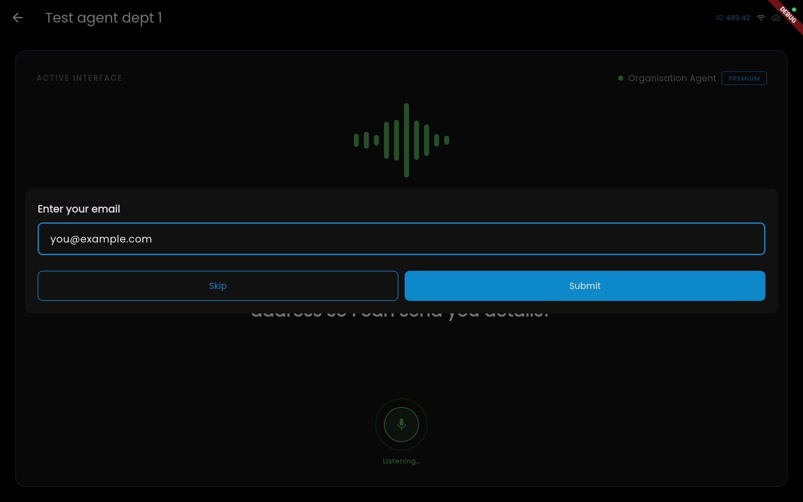 Contact Info Dialog