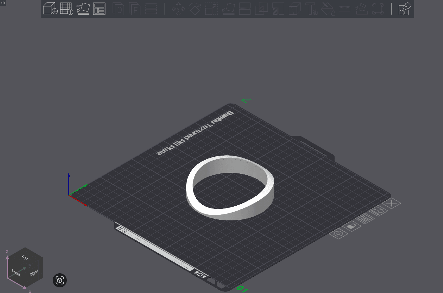 Raw model of NeckCover on build plate