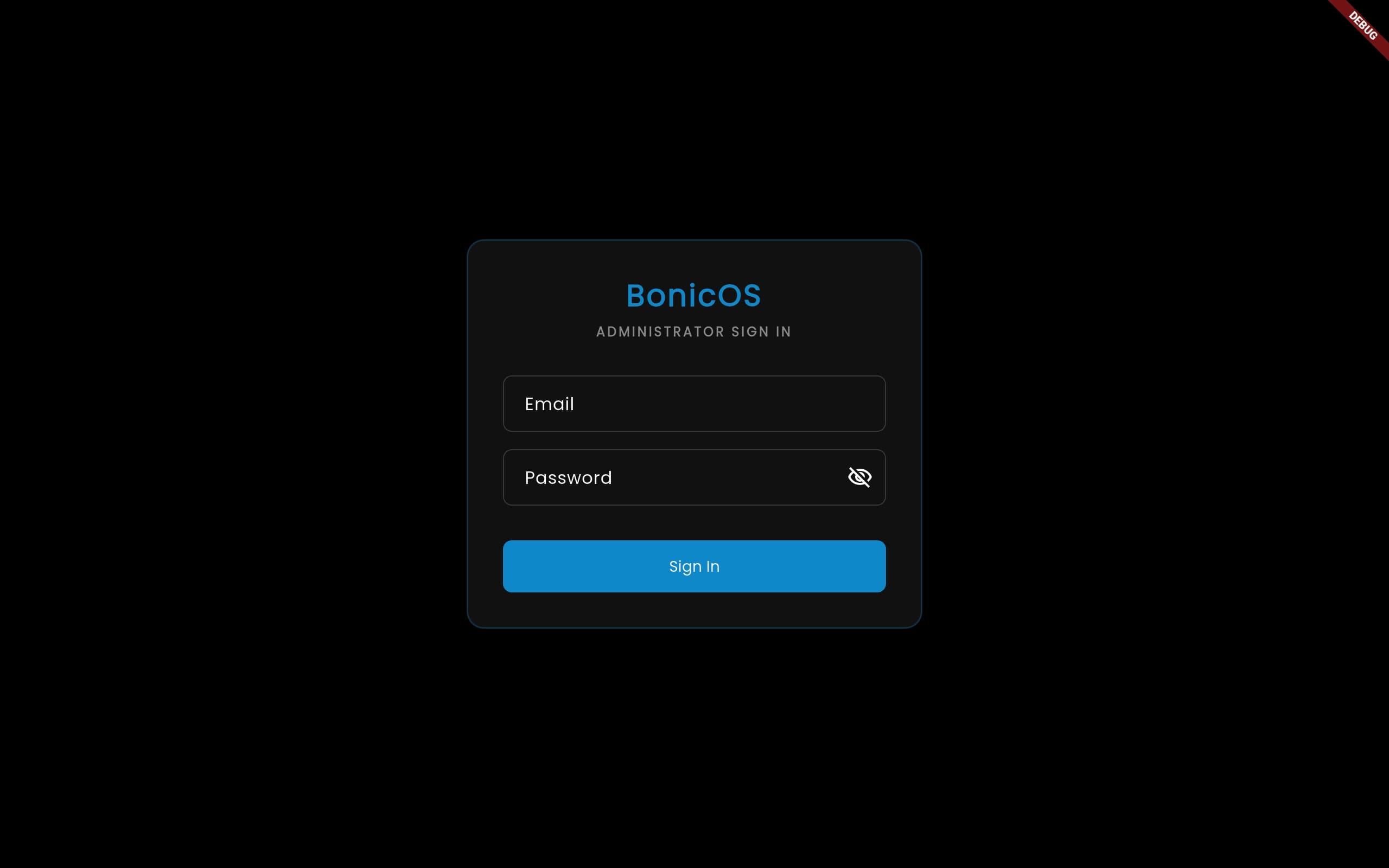 Sign In screen