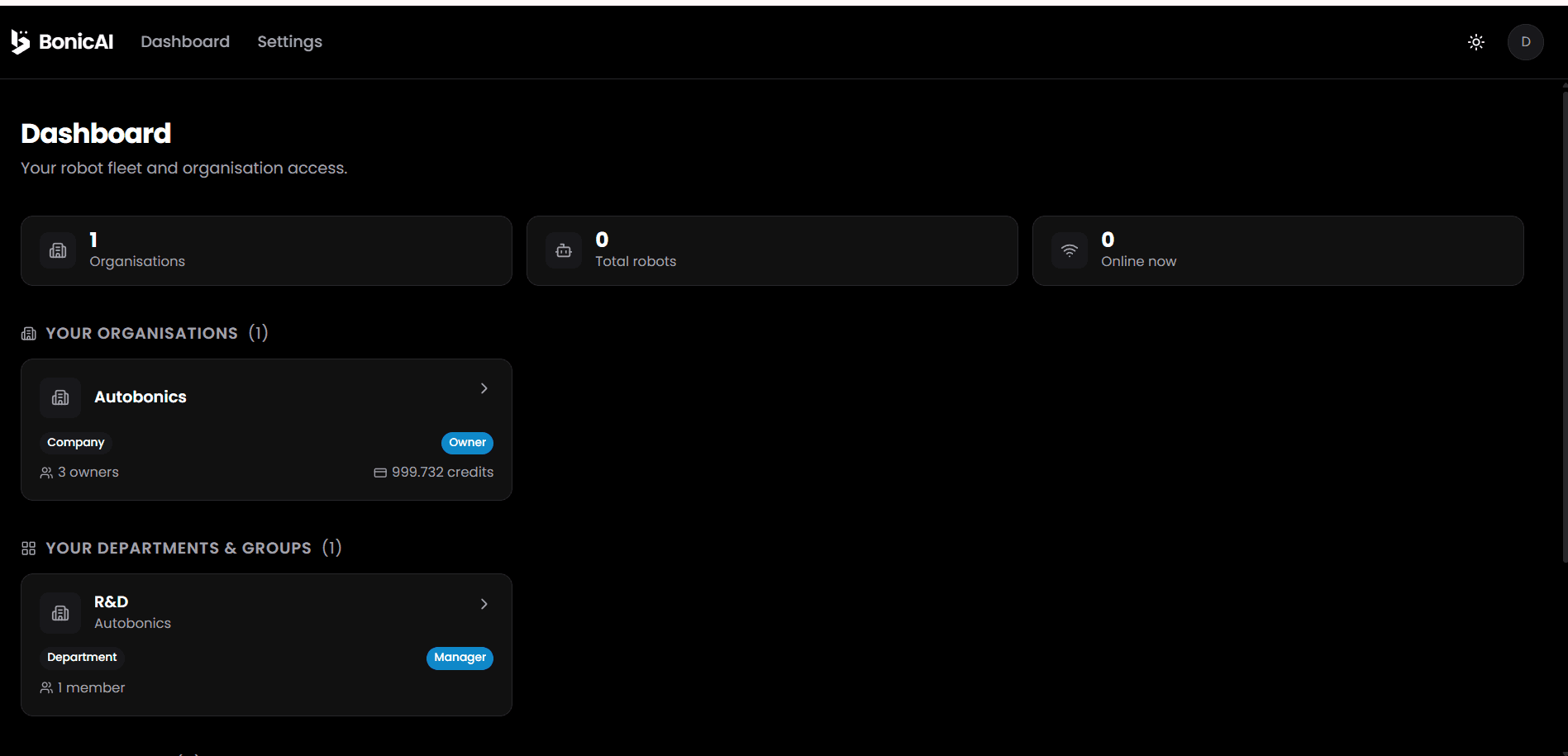 Main Dashboard