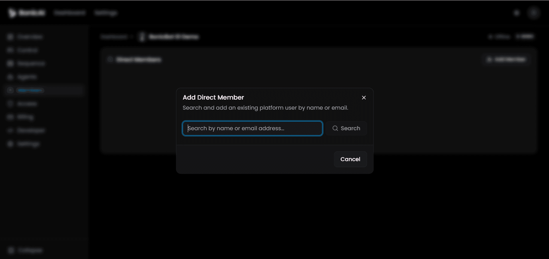 Add Direct Member Dialog