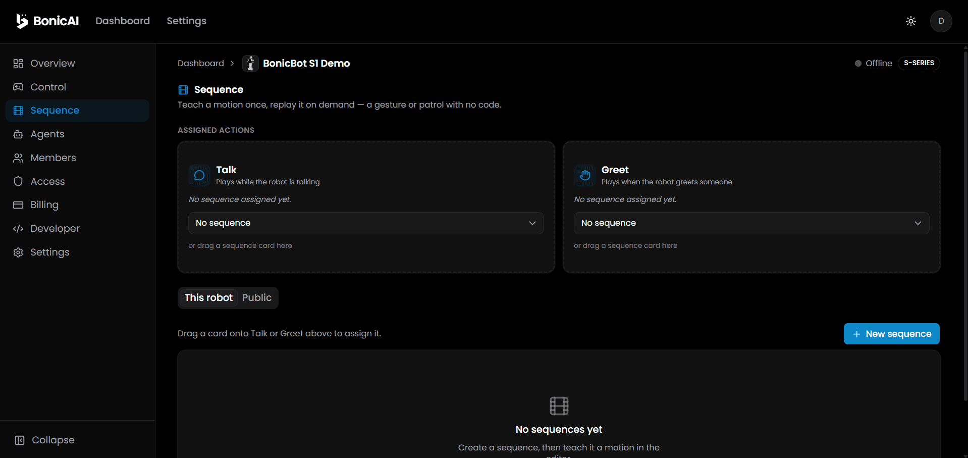 Sequence Studio Landing Tab